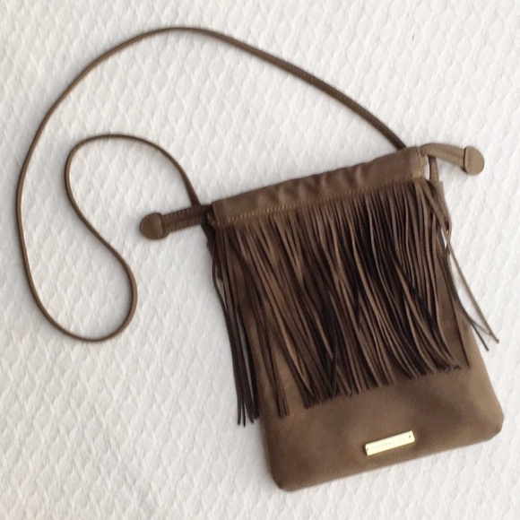 Madden Girl Handbags - STEVE MADDEN GIRL FRINGE FAUX SUEDE CROSSBODY BAG